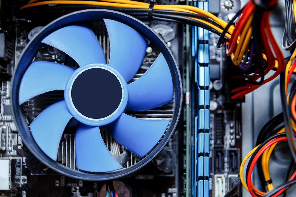 Cooling fan on a computer circuit board